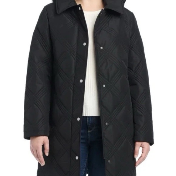 Jones New York Jackets & Blazers - Jones New York Black Diamond-Quilted Puffer Jacket woman’s small NWT